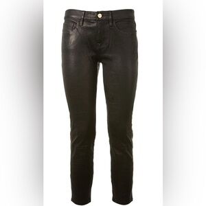 Soft Black Stretch FRAME Leather Pants